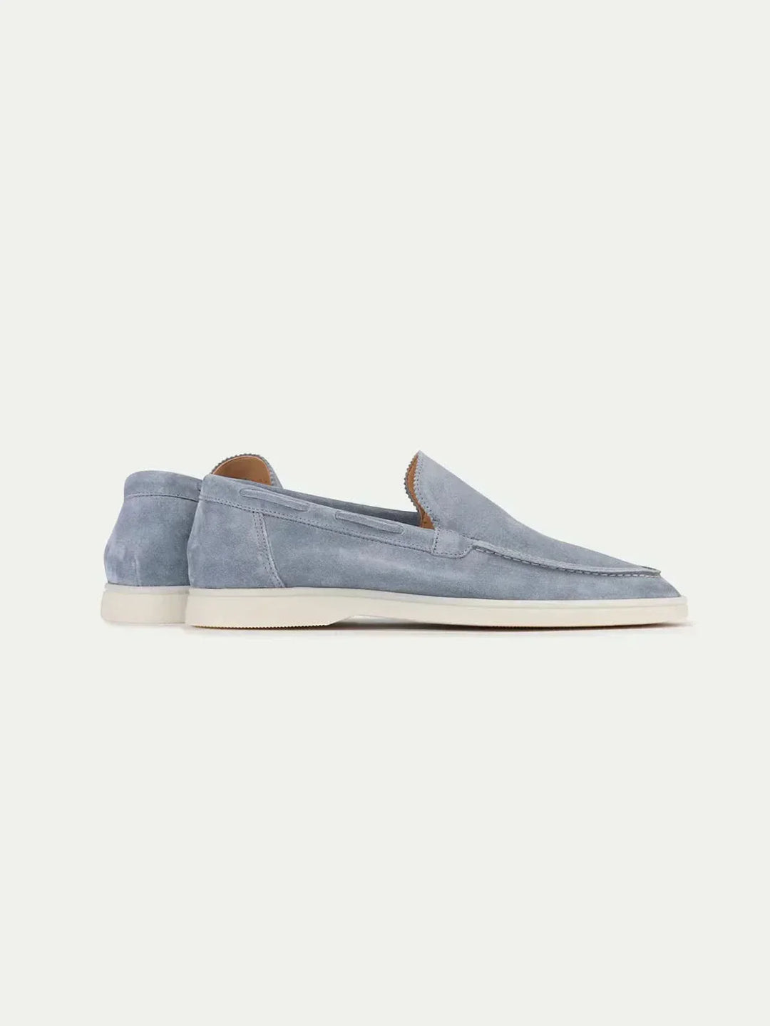 Mocassino Classico in Camoscio Azzurro Baby