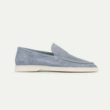 Mocassino Classico in Suède Azzurro Baby