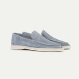 Mocassino Classico in Suède Azzurro Baby