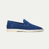 Mocassino Classico in Camoscio Blu Berry
