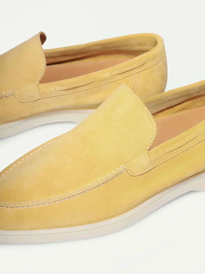 Mocassino Classico in Camoscio Giallo Agrume