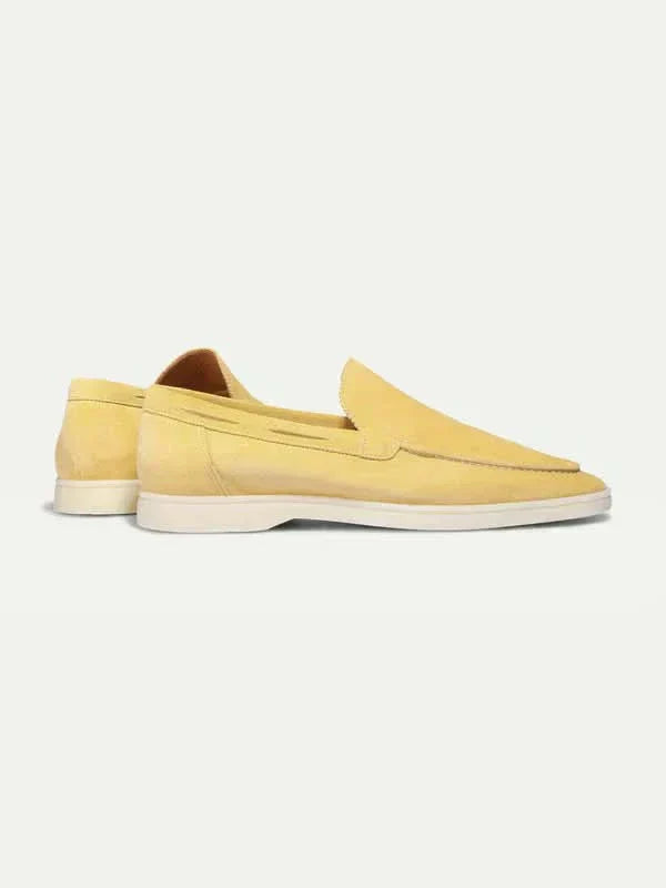 Mocassino Classico in Camoscio Giallo Agrume