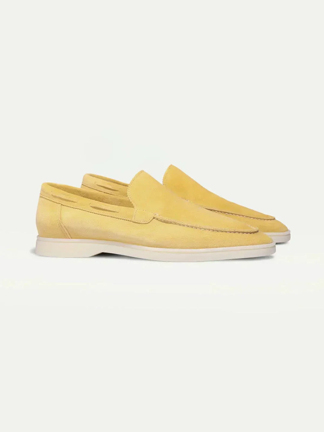 Mocassino Classico in Camoscio Giallo Agrume
