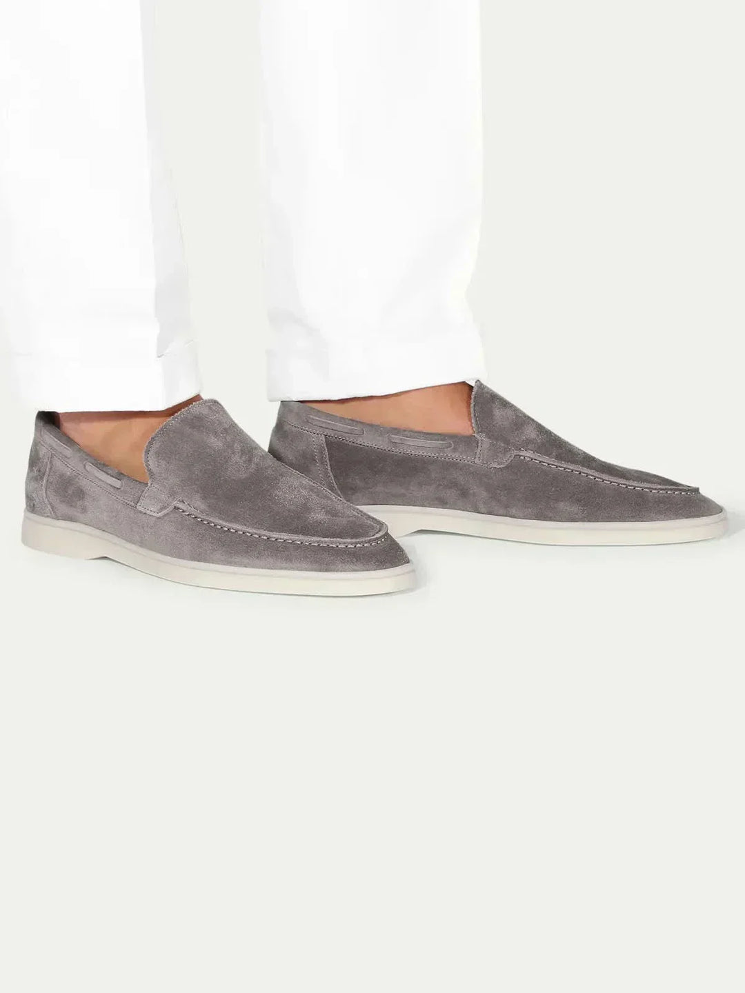 Mocassino Classico in Camoscio Grigio