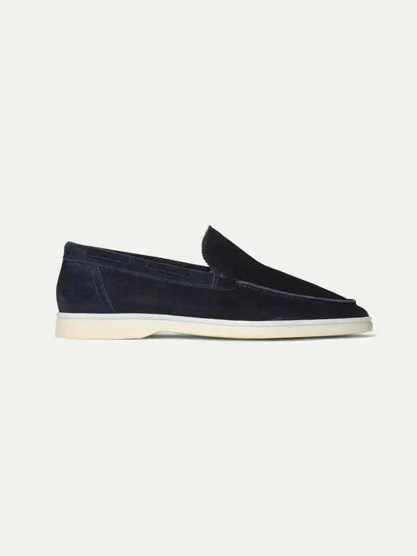 Mocassino Classico in Camoscio Blu Navy