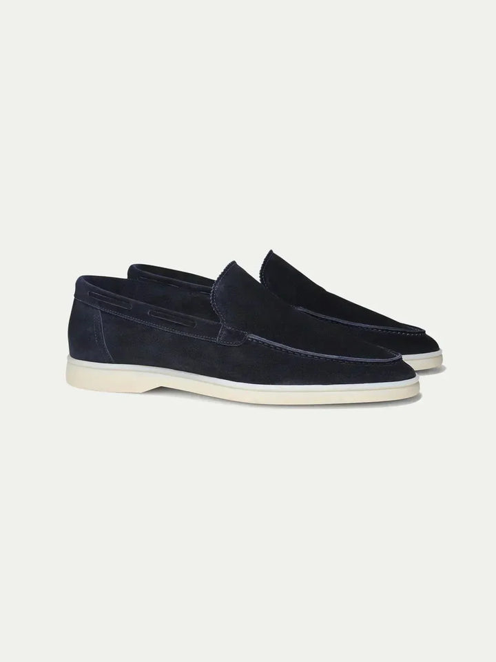 Mocassino Classico in Camoscio Blu Navy