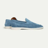 Mocassino Classico in Camoscio Blu Oceano