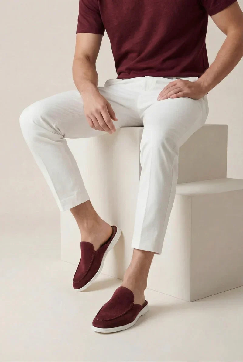Yacht Mule in Camoscio Bordeaux | Nico Milan