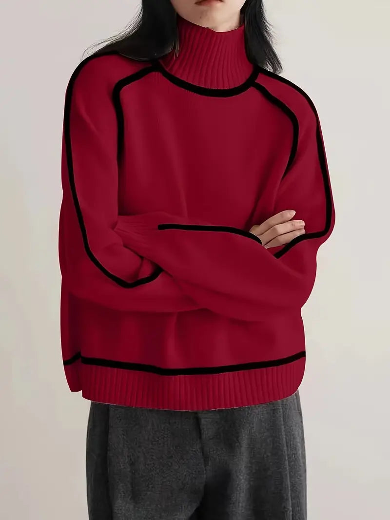 Sandrine | Maglione elegante a collo alto | Nico Milan