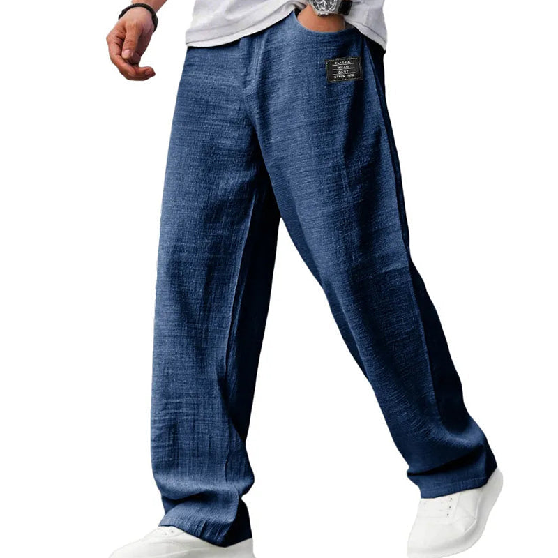 Pantaloni Riviera a Gamba Dritta in Misto Lino | Nico Milan
