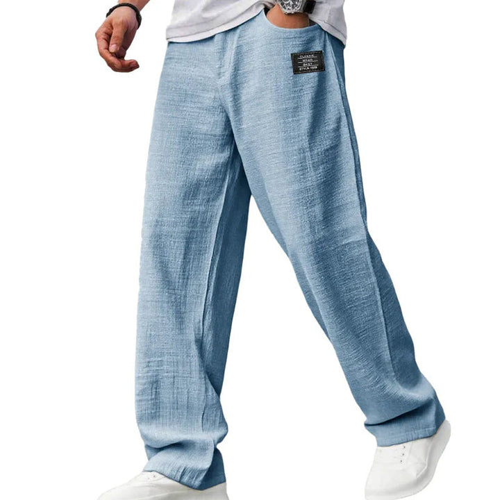 Pantaloni Riviera a Gamba Dritta in Misto Lino | Nico Milan