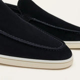 Mocassino Classico in Pelle Scamosciata Blu Navy