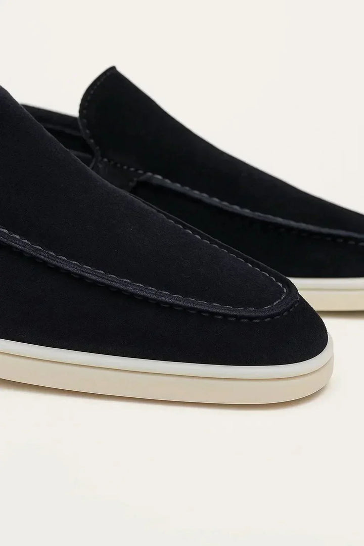 Mocassino Classico in Camoscio Blu Navy