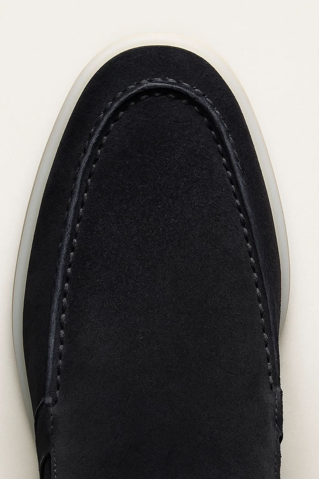 Mocassino Classico in Camoscio Blu Navy