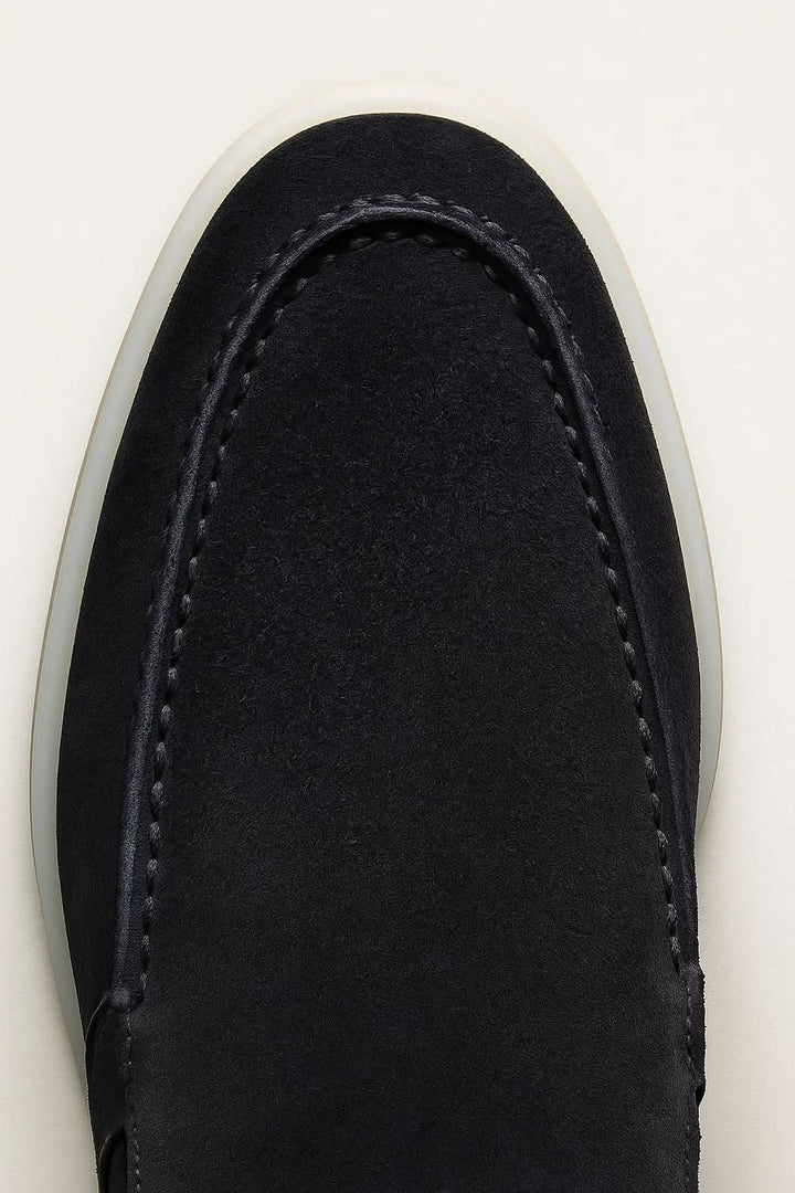 Mocassino Classico in Camoscio Blu Navy
