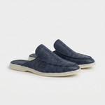 Yacht Mule Croco Blu Navy | Nico Milan