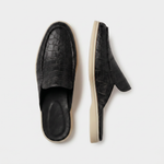 Yacht Mule Croco Nero | Nico Milan