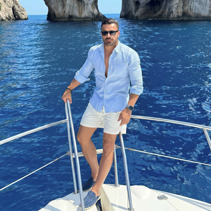 Yacht Mule Croco Blu | Nico Milan
