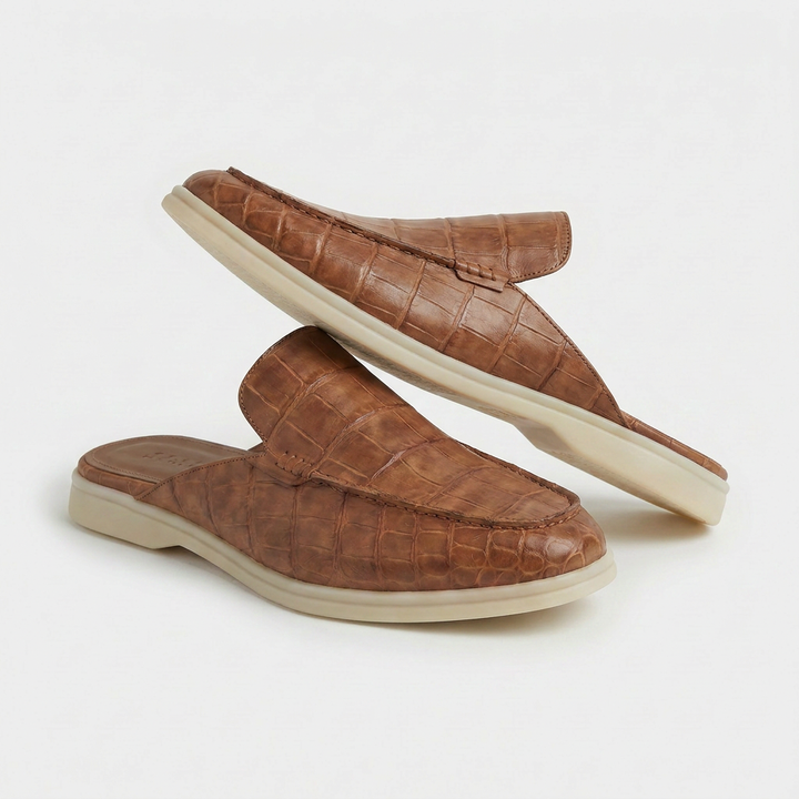 Yacht Mule Croco Cuoio | Nico Milan