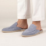 Yacht Mule in Camoscio Azzurro | Nico Milan