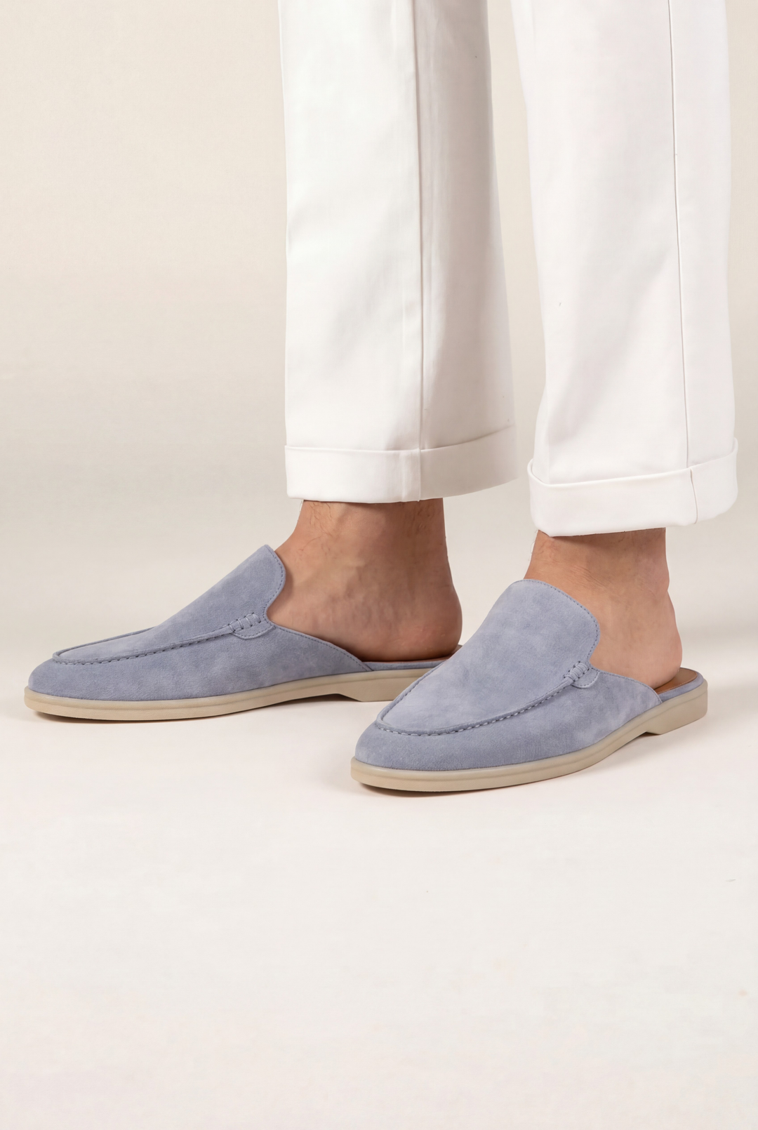 Yacht Mule in Camoscio Azzurro | Nico Milan