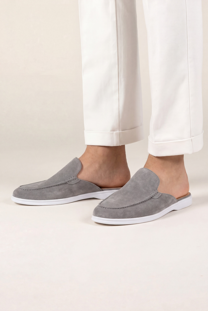 Yacht Mule in Camoscio Grigio | Nico Milan